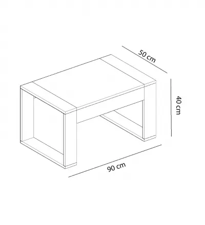 Robert Coffee Table - White & Oak