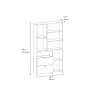 Julian Bookcase with Cabinets and Shelves - White & Walnut