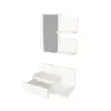 Alloro Dresuar with Drawer and Mirror - White