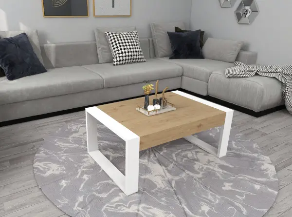 Robert Coffee Table - White & Oak