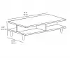 Verena Coffee Table with Storage Shelves - Anthracite & White