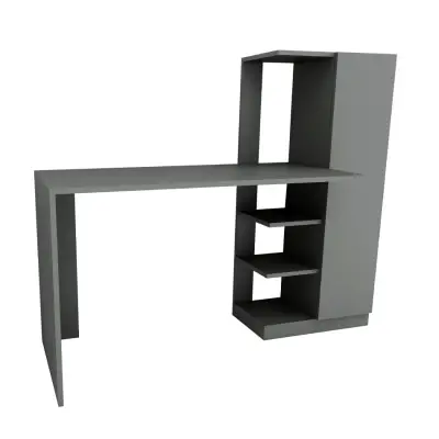 Severus Computer Desk with Shelves - Anthracite