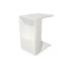 Charles Side End Table with Storage Shelf - White