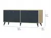 Ariana Sideboard with Cabinets - Anthracite & Oak