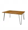 Century Metal Wood Coffee Table - Oak & Black