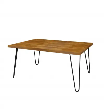 Century Metal Wood Coffee Table - Oak & Black