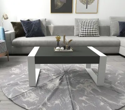 Robert Coffee Table - Anthracite & White