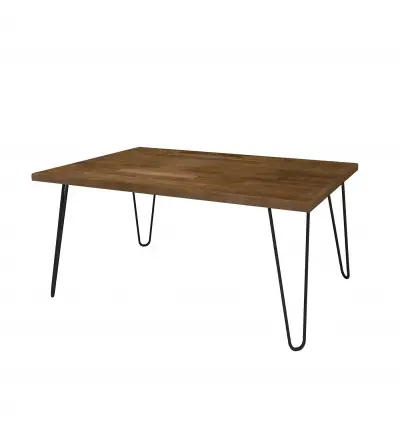 Century Metal Wood Coffee Table - Walnut & Black