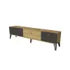 Holly TV Stand with Cabinets - Oak & Anthracite