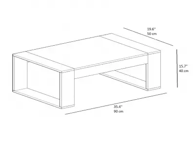 Robert Coffee Table - Anthracite & White