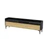 Kara TV Stand with Cabinets - Black Marble Effect & Oak