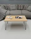 Century Metal Wood Coffee Table - Natural & Black