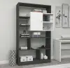 Douro Bookcase with Cabinet and Shelves - Anthracite & White