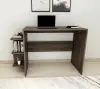 Vispo Computer Desk with Shelves - Walnut