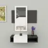 Tina Dresuar with Drawer and Mirror - White & Anthracite