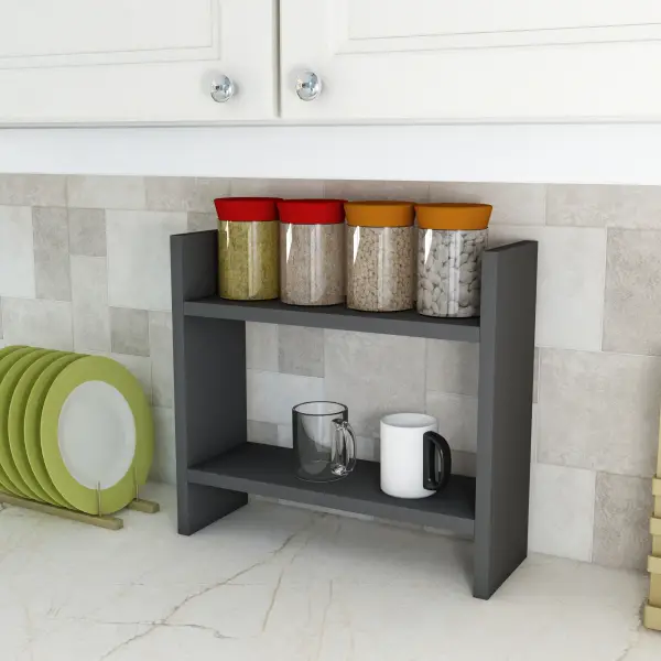 Free Freestanding and Wall Mountable Multi-Purpose Shelf - Anthracite