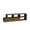 Mercury Adjustable TV Stand with Shelves - Light Walnut & Anthracite