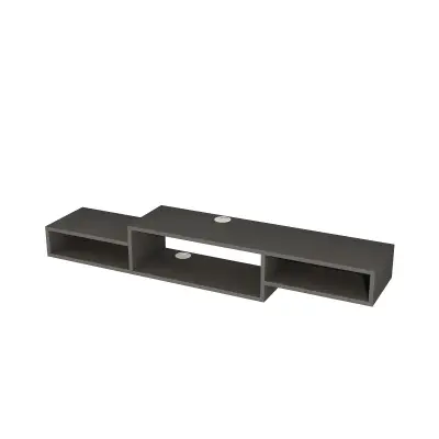 Loretta Floating TV Stand with Shelves - Anthracite