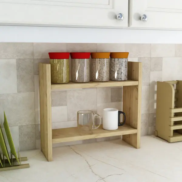 Free Freestanding and Wall Mountable Multi-Purpose Shelf - Sapphire Oak