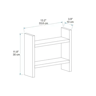 Free Freestanding and Wall Mountable Multi-Purpose Shelf - Walnut