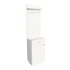 Summer Hallway Coat Rack with Cabinet - White