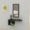 Ramus Dresuar Console Table with Shelving and Mirror - Anthracite