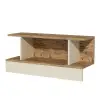 Dustin TV Stand with Shelves - Beige & Atlantic Pine