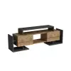 Metafor TV Stand, Media Center with Cabinets, Shelves - Anthracite & Atlantic Pine