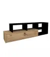 Mercury Adjustable TV Stand with Shelves - Atlantic Pine & Black