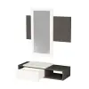 Tina Dresuar with Drawer and Mirror - White & Anthracite