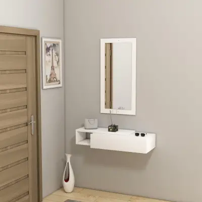 Maria Dresuar with Drawer, Mirror - White