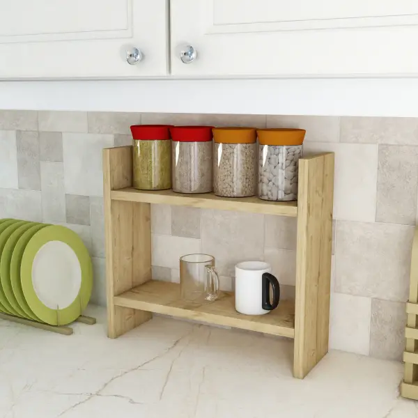 Free Freestanding and Wall Mountable Multi-Purpose Shelf - Sapphire Oak