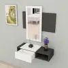 Tina Dresuar with Drawer and Mirror - White & Anthracite