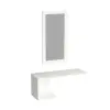 Ramus Dresuar Console Table with Shelving and Mirror - White