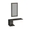 Ramus Dresuar Console Table with Shelving and Mirror - Anthracite