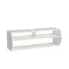 Berter Floating TV Stand with Shelves - White