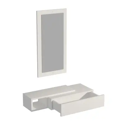 Maria Dresuar with Drawer, Mirror - White