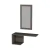 Ramus Dresuar Console Table with Shelving and Mirror - Anthracite