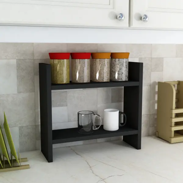 Free Freestanding and Wall Mountable Multi-Purpose Shelf - Black