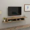 Eldon Floating TV Stand with Shelves - Atlantic Pine