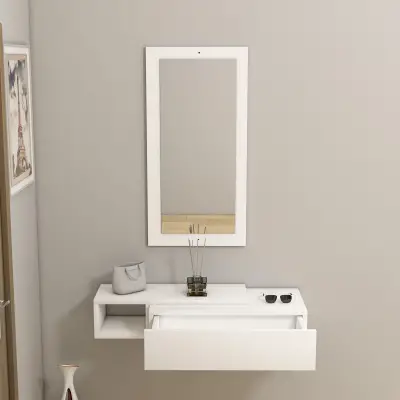 Maria Dresuar with Drawer, Mirror - White