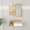 Prieto Dresuar with Drawer and Mirror - White & Sapphire Oak