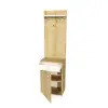 Summer Hallway Coat Rack with Cabinet - White & Sapphire Oak