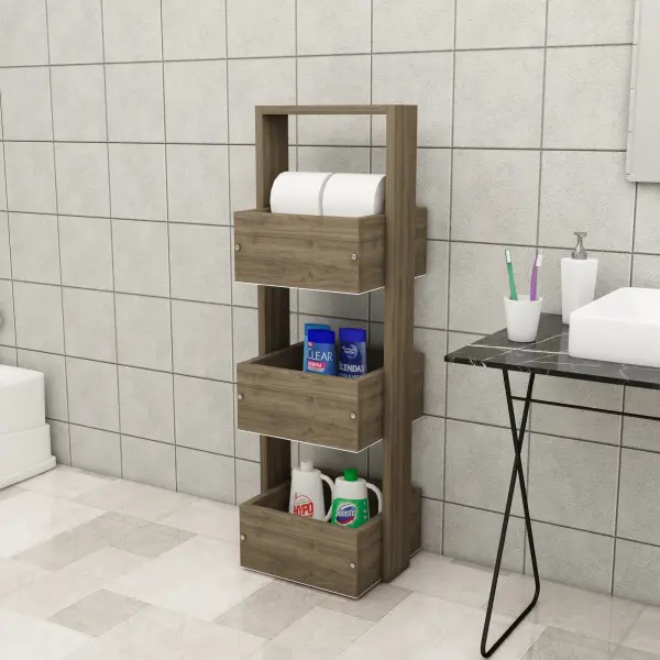 Mita Multi-Purpose Storage Cabinet Shelf - Walnut