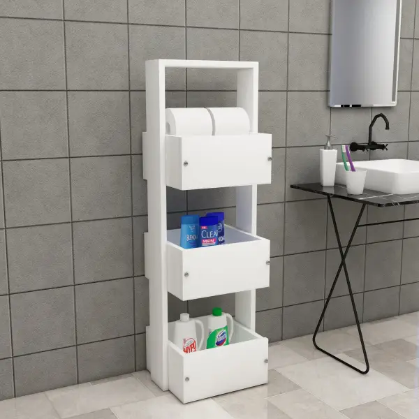 Mita Multi-Purpose Storage Cabinet Shelf - White