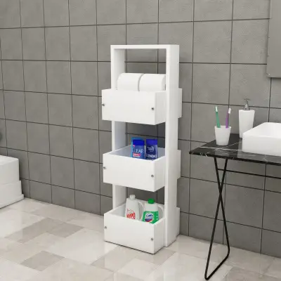 Mita Multi-Purpose Storage Cabinet Shelf - White