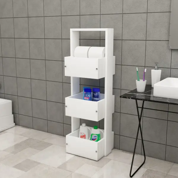 Mita Multi-Purpose Storage Cabinet Shelf - White