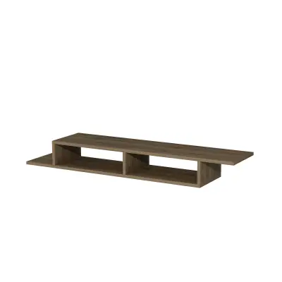 Eldon Floating TV Stand with Shelves - Walnut