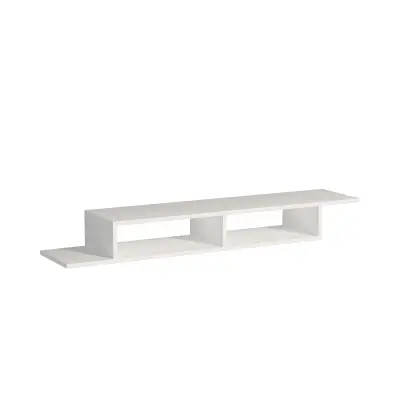 Eldon Floating TV Stand with Shelves - White