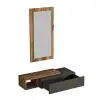 Maria Dresuar with Drawer, Mirror - Light Walnut & Anthracite